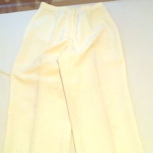 White linen dress pants